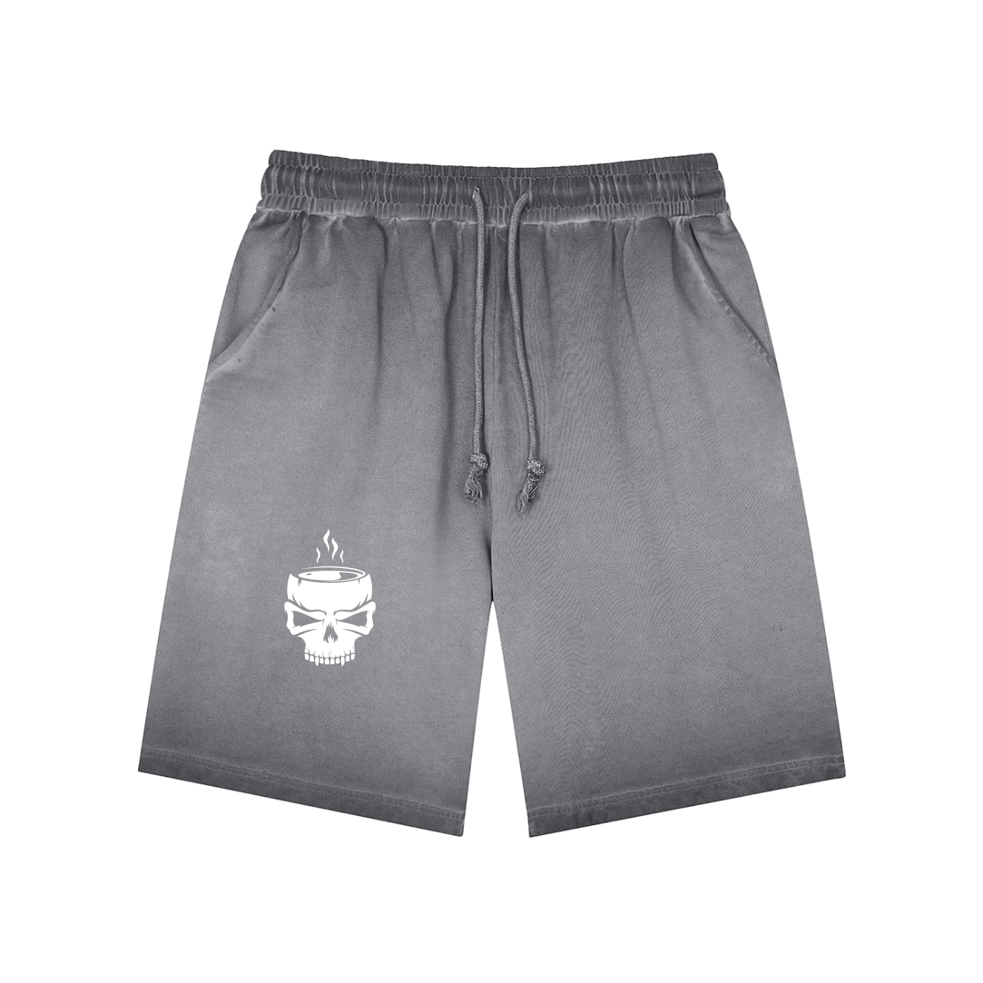 Caffiend Skull Reverse Dyed Sweatshorts