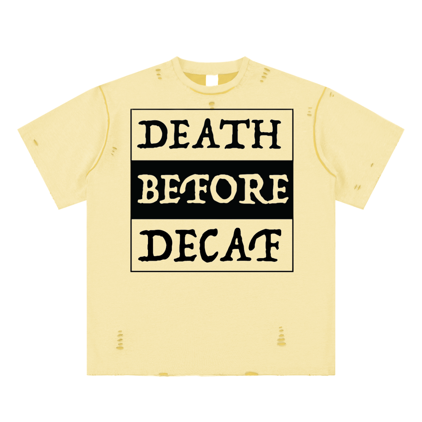 Death Before Decaf Reversible T-shirt