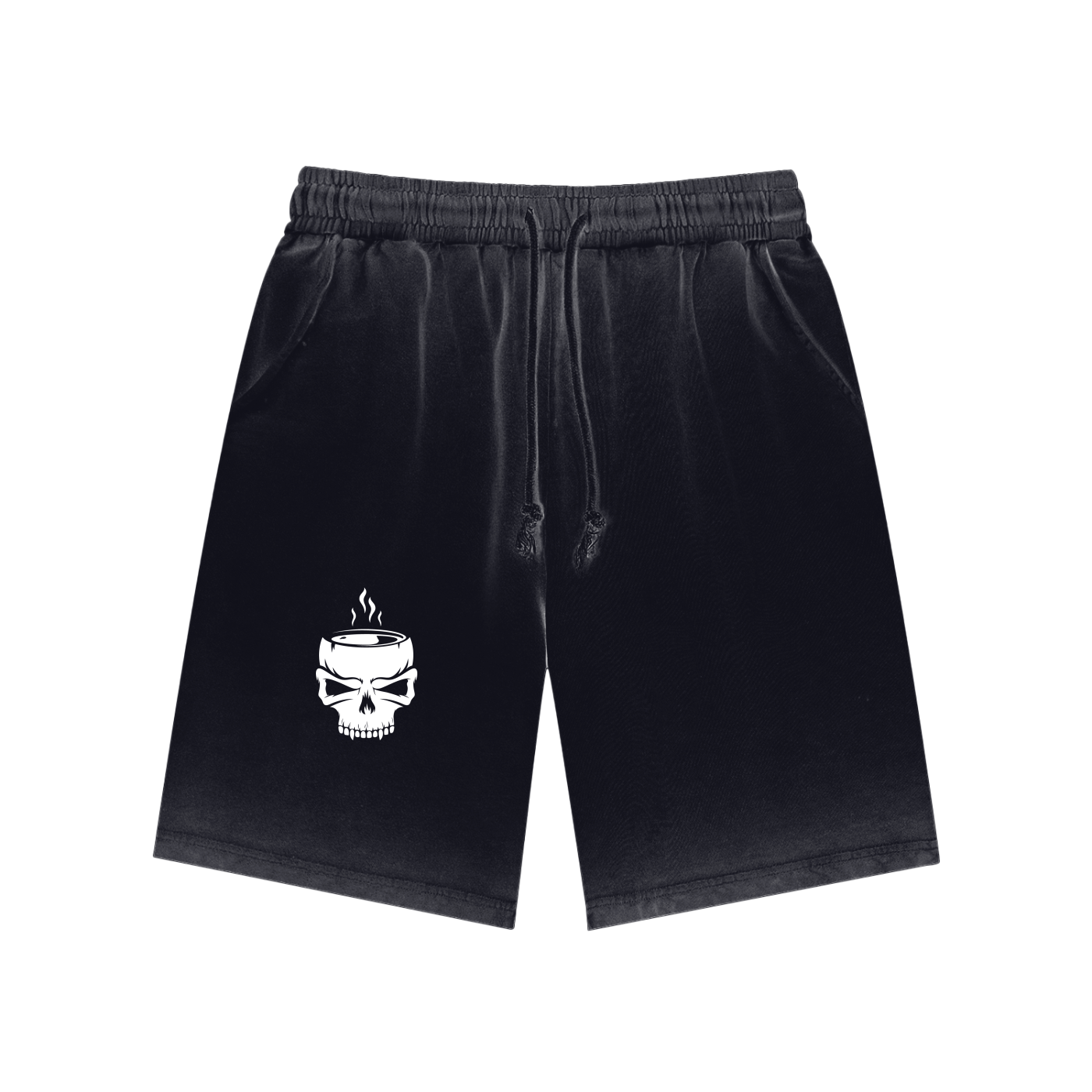 Caffiend Skull Reverse Dyed Sweatshorts
