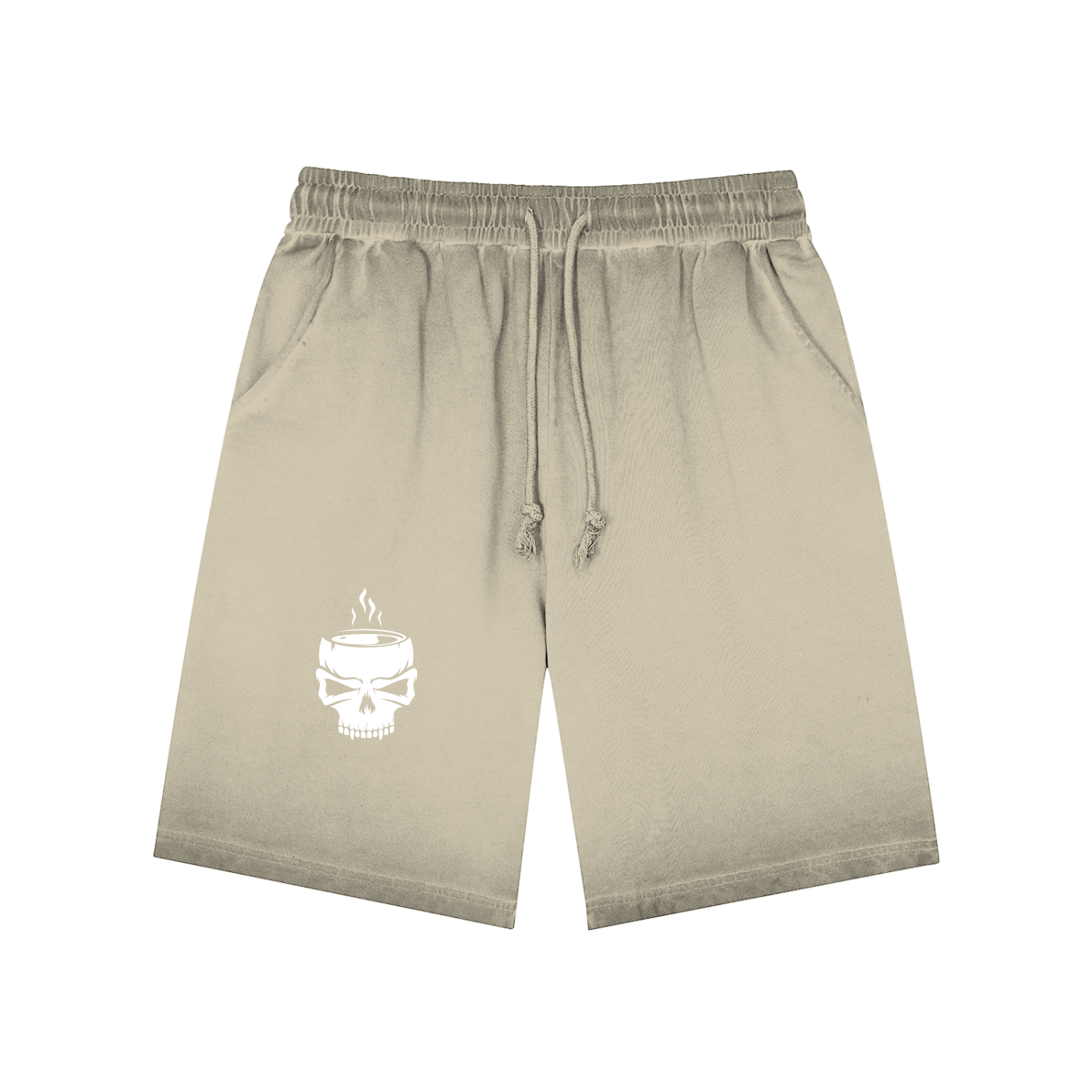 Caffiend Skull Reverse Dyed Sweatshorts