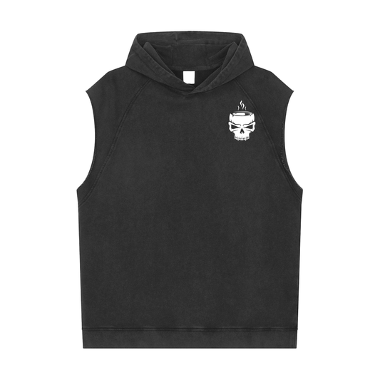 Snow Washed Sleeveless Hoodie