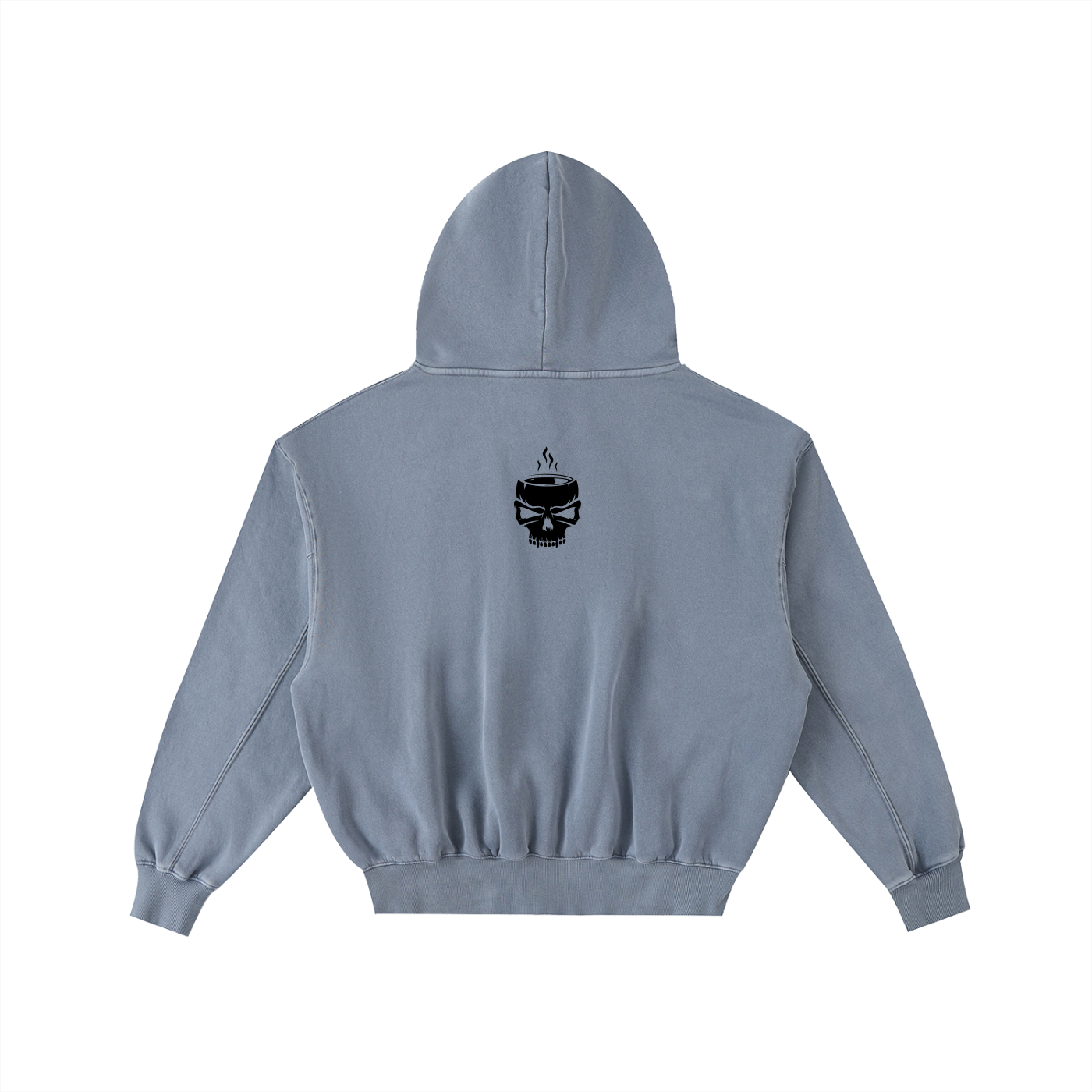 Frayed Enzyme Washed Fleece Hoodie