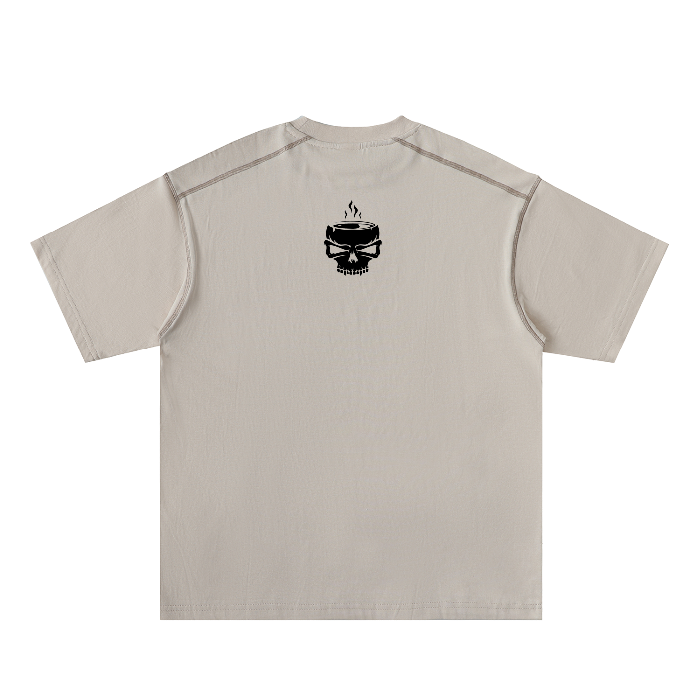 Oversized Contrast-Stitched Cotton Tee