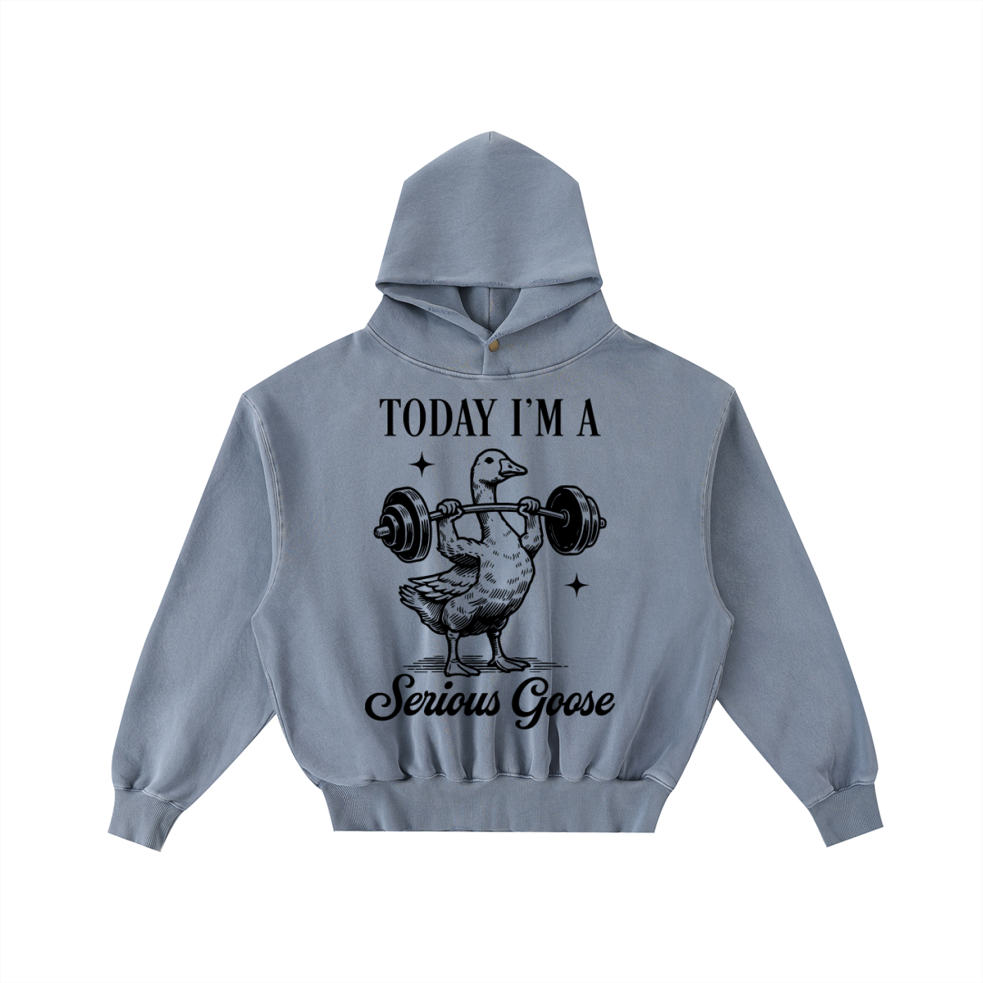 Frayed Enzyme Washed Fleece Hoodie