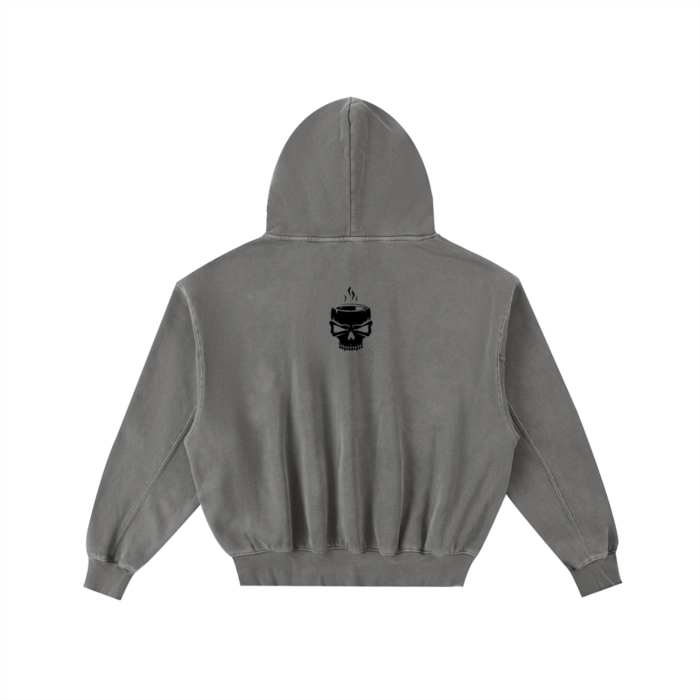 Frayed Enzyme Washed Fleece Hoodie